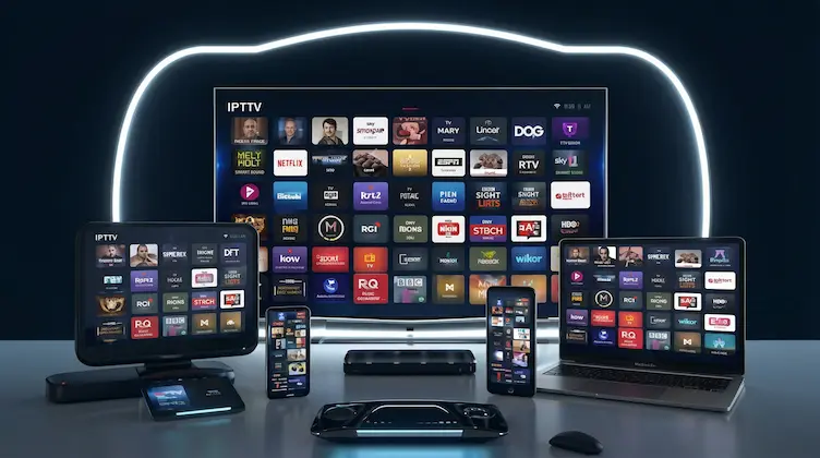 UK IPTV running on a television, tablet, phone and Firestick simultaneously