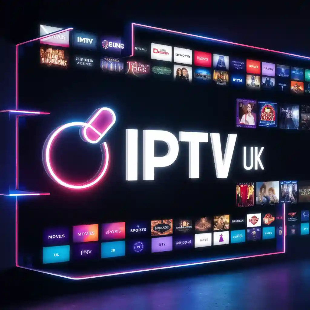 UK IPTV live football and sports streaming on a large screen